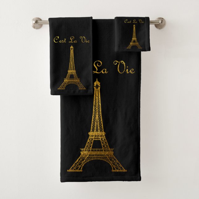Paris: La Tour Eiffel Bath Towel Set (Insitu)