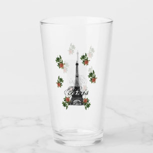 Paris La Tour Eiffel pastel Eiffelturm Roses Rose Glass