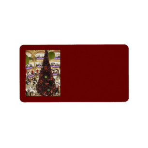 Paris Lafayette Christmas Tree Address Label