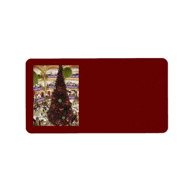 Paris Lafayette Christmas Tree Address Label (Front)