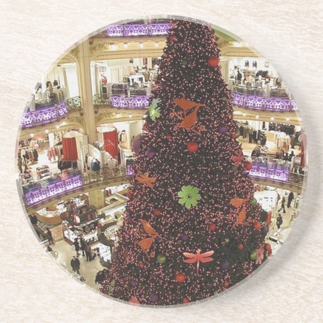 Paris Lafayette Christmas Tree Coaster (Front)
