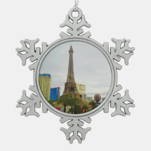 Paris Las Vegas Hotel & Casino #4-1 Snowflake Pewter Christmas Ornament
