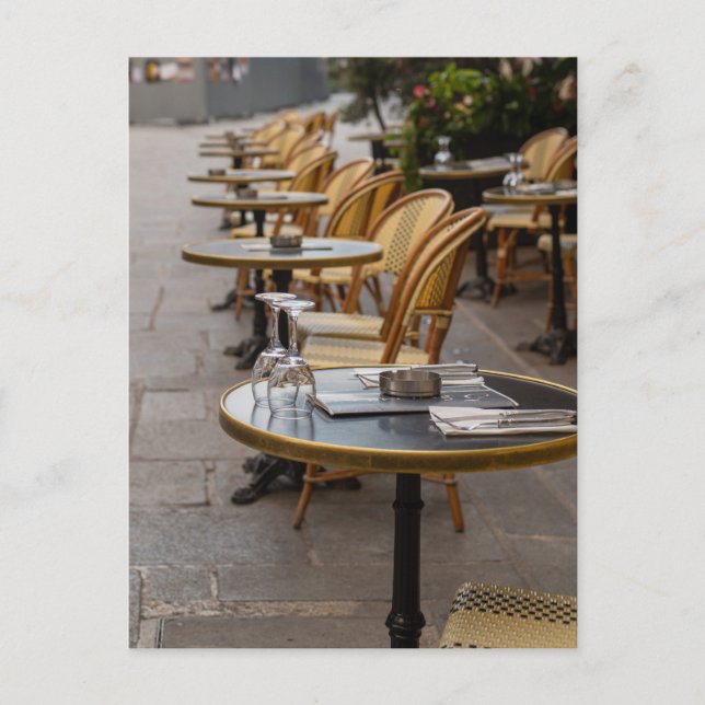 Paris Latin Quarter Dining Holiday Postcard (Front)