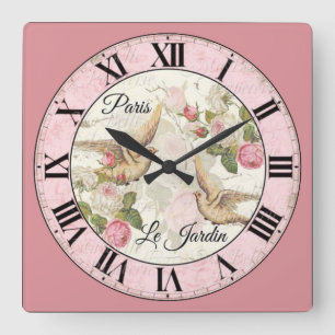 Paris Le Jardin, The Garden Square Wall Clock