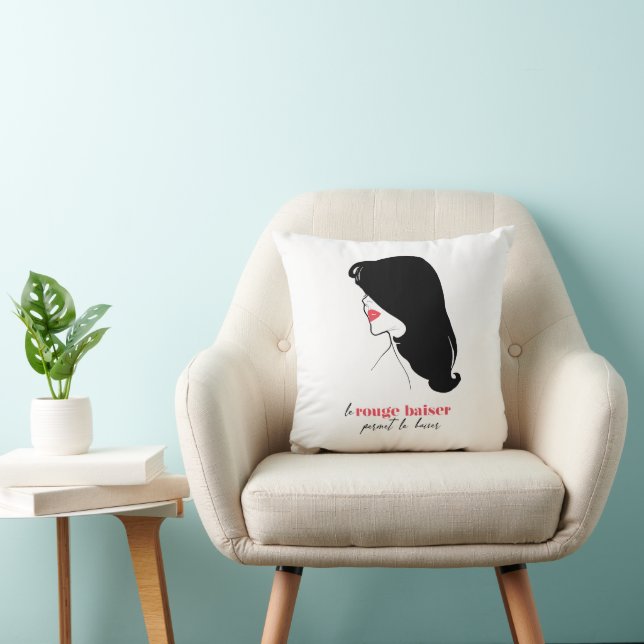 Paris - Le Rouge Baiser (The Red Kiss) Cushion (Chair)