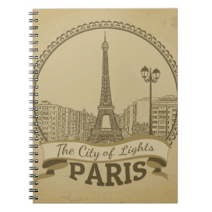 Paris Lights: Vintage Landscape Postcard Notebook