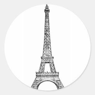PARIS LINE CLASSIC ROUND STICKER