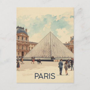 Paris Louvre Postcard