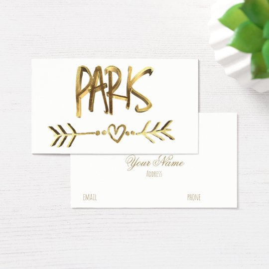 Paris Love France Gold Look Typography Elegant Business Card