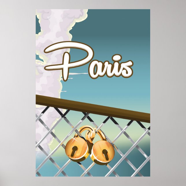 Paris love padlocks poster (Front)