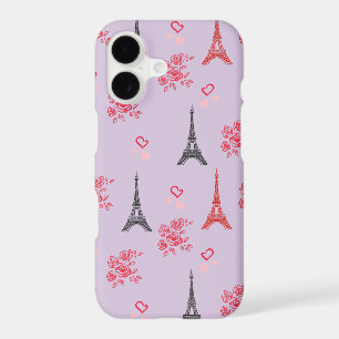 Paris Love Pattern – Eiffel Tower & Roses Seamless