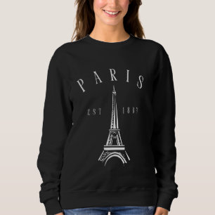 Paris Lovers Vintage Eiffel Tower Fans Paris Franc Sweatshirt