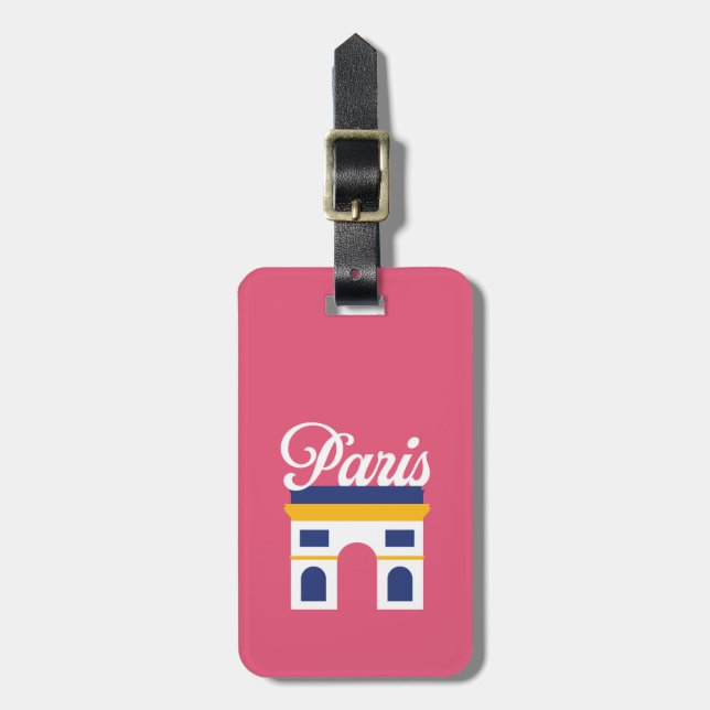 Paris Luggage Tag (Front Vertical)