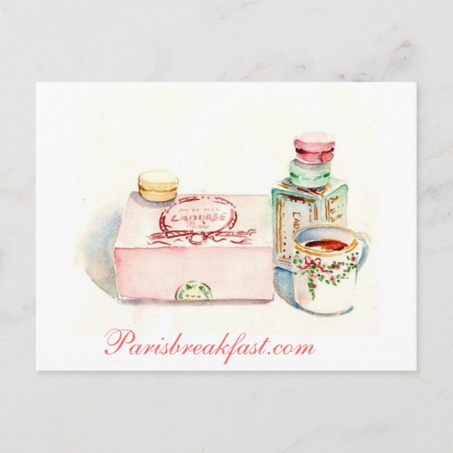 Paris Macaron box by Carol Gillott Postcard (Front)