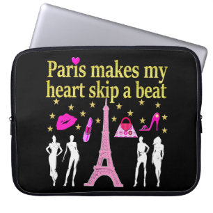 PARIS MAKES MY HEART SKIP A BEAT LAPTOP SLEEVE