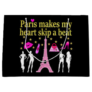 PARIS MAKES MY HEART SKIP A BEAT LARGE GIFT BAG