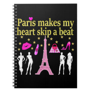 PARIS MAKES MY HEART SKIP A BEAT NOTEBOOK