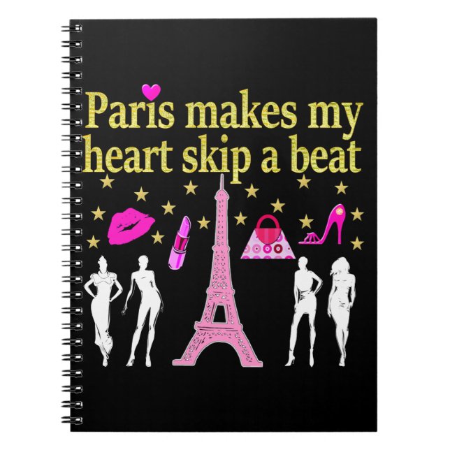 PARIS MAKES MY HEART SKIP A BEAT NOTEBOOK (Front)