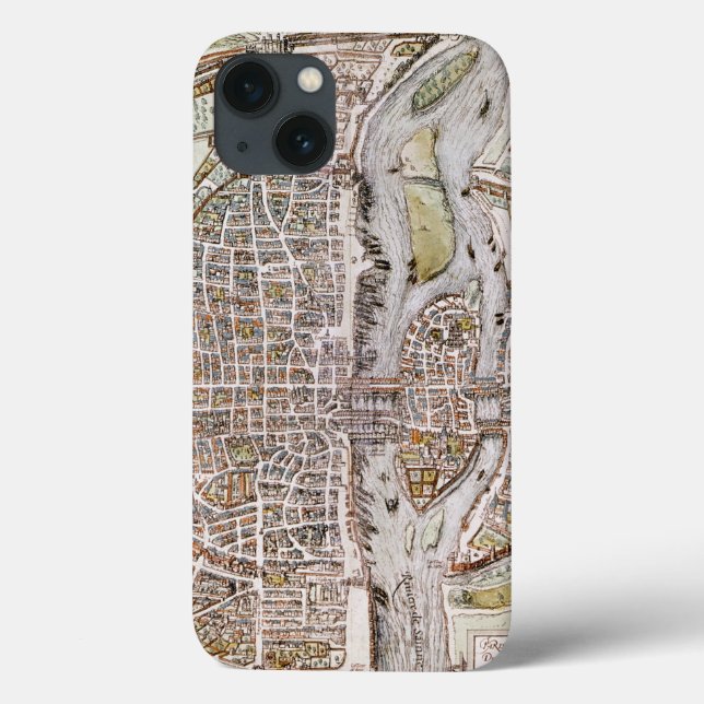 PARIS MAP, 1581 Case-Mate iPhone CASE (Back)