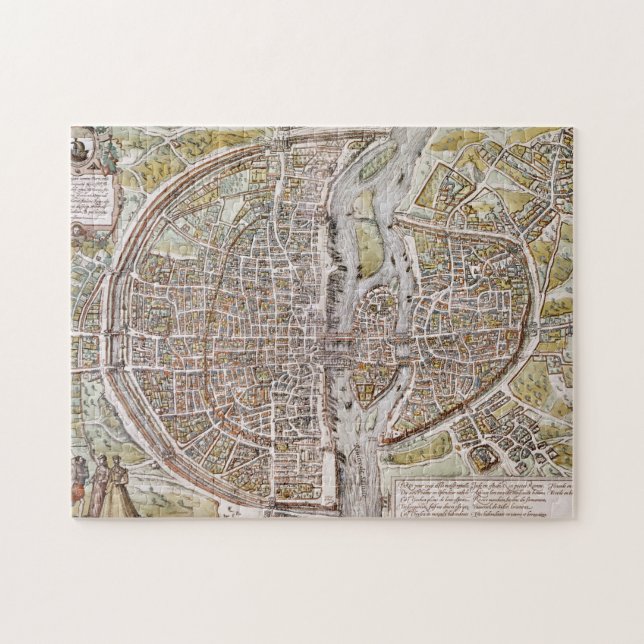 PARIS MAP, 1581 JIGSAW PUZZLE (Horizontal)