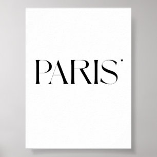 Paris - minimalistic typography poster