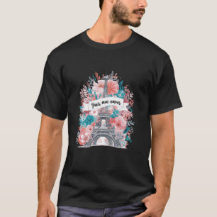 Paris Mon Amour Eiffel Tower Floral France Travel T-Shirt