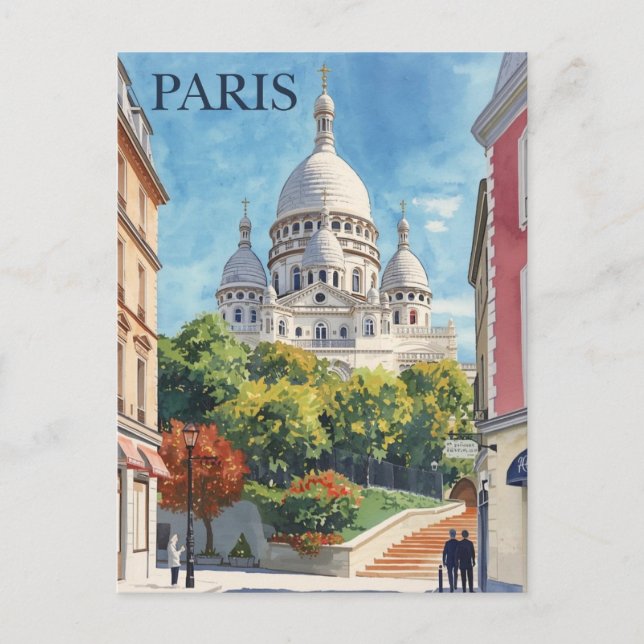 Paris Montmartre Postcard (Front)