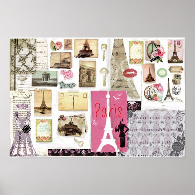 Paris Mood Board art print by Lisa Casineau (Front)