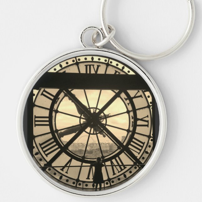 Paris Museum D'Orsay Clock T-Shirt Key Ring (Front)