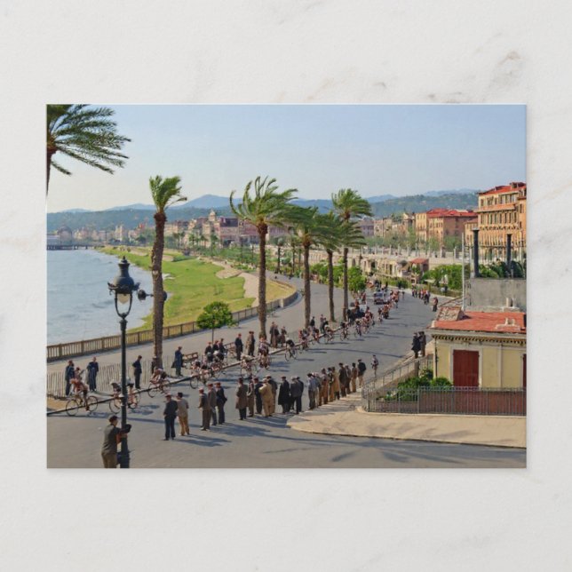 Paris Nice Cycling Riders In Nice March 19 1933 Postcard (Front)