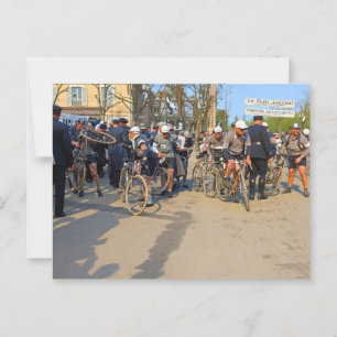 Paris-Nice Cyclists Auxerre Yonne France 1933 Postcard