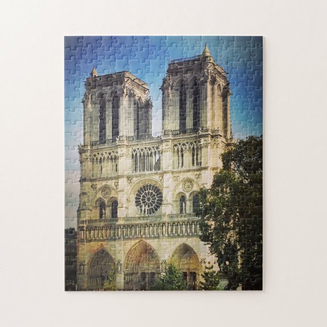 Paris, Notre Dame Cathedral Jigsaw Puzzle (Vertical)