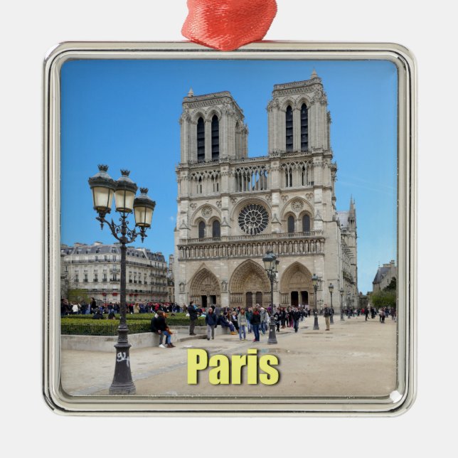PARIS Notre Dame Metal Tree Decoration (Front)