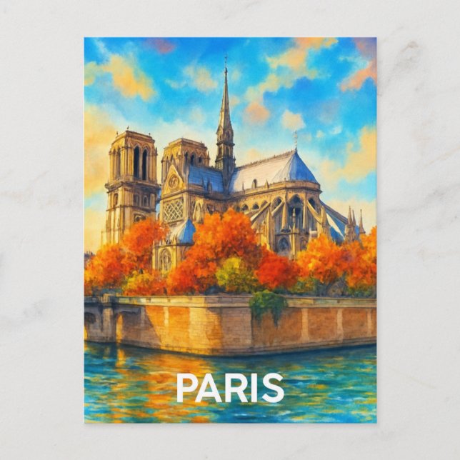 Paris Notre Dame Postcard (Front)