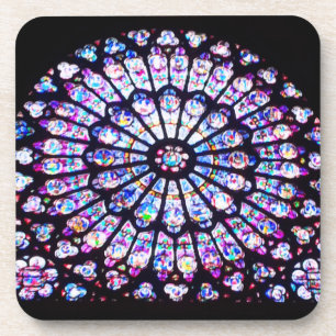 Paris Notre Dame stained glass - The Rose Window Coaster