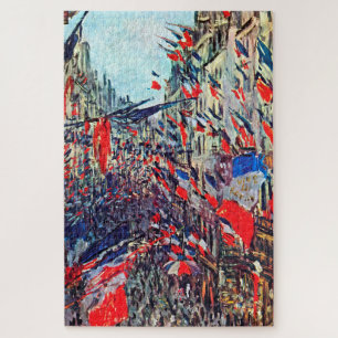 Paris on National Day, Claude Monet Jigsaw Puzzle