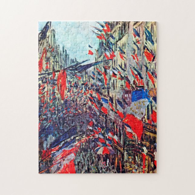 Paris on National Day, Claude Monet Jigsaw Puzzle (Vertical)