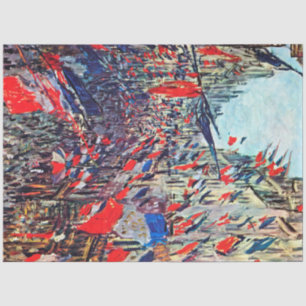 Paris on National Day, Claude Monet Tissue Paper