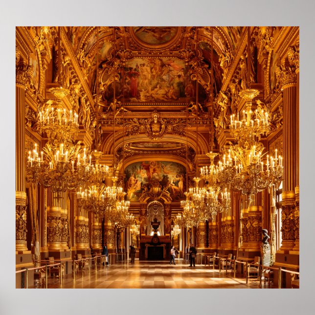 Paris Opera Garnier Interior View Poster (Front)