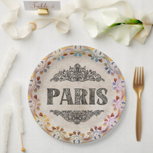 Paris Paper Plate
