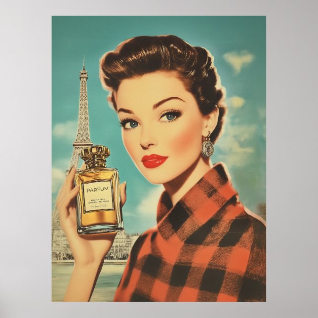 Paris Perfume Ad Elegance Poster (Front)