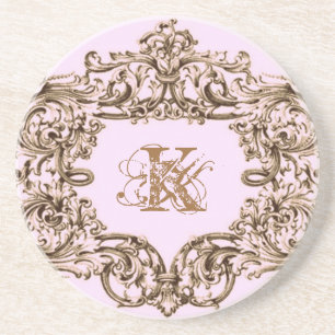PARIS PINK BAROQUE CUSTOMIZABLE COASTER