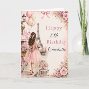 Paris Pink Birthday Party Card