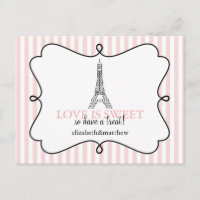Paris Pink Candy Buffet Signs