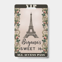 Paris Pink Rose Vines Eiffel Tower VIP Pass