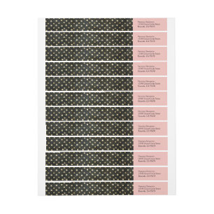 Paris Polka Dots Wraparound Address Labels