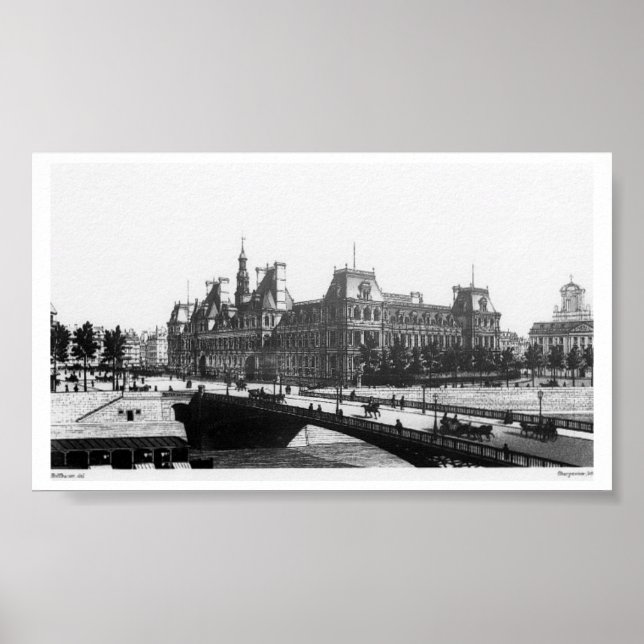 Paris Pont Bridge – Vintage Poster (Front)