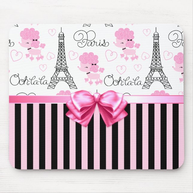 Paris Poodles Mouse Pad (Front)