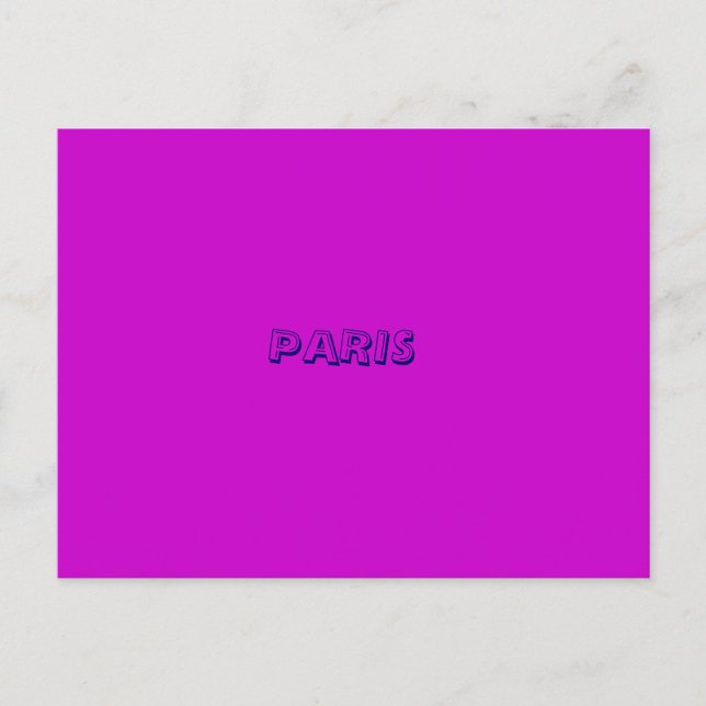 PARIS POSTCARD (Front)