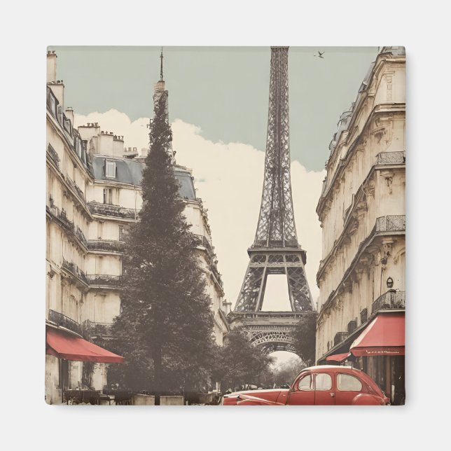 Paris Postcard (Parris) Magnet (Front)